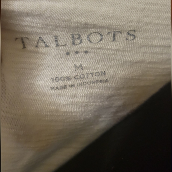 Talbots Cream Short Sleeve Tee - Picture 6 of 7